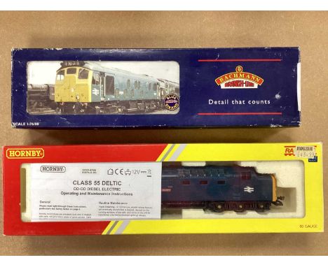 A Bachmann Class 25, and a Hornby Class 55 Deltic, both boxed and untested.