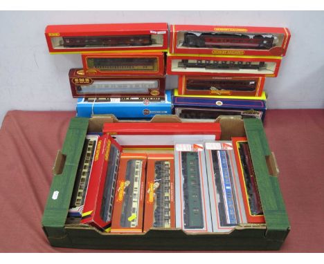 Eighteen "OO" Gauge Outline British Coaches by Hornby, Airfix, Bachmann and other, boxed.