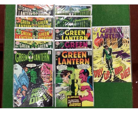 Eleven DC Green Lantern Comic Books, to include issues #52, #65, #68, #71, #72, #74, #75, #78, #81, #82, #89, faults noted.