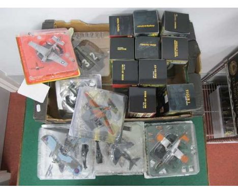 Seventeen Diecast, Plastic Military Vehicles and Aircraft by Easy Model and other including 1:72 WWII Ground Armor USSR JS-3/