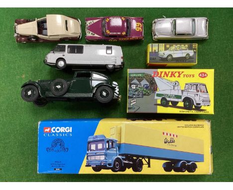 Eight Diecast and White Metal Model Vehicles by Corgi, Brooklin Models, Atlas Editions and other, to include Brooklin Models 