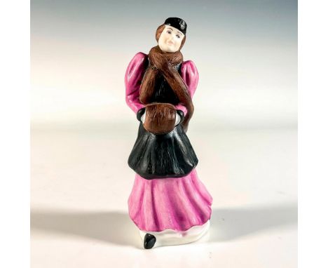 Hand painted in matte finish depicting a graceful young lady in her winter attire. Goebel backstamp. This item has its origin
