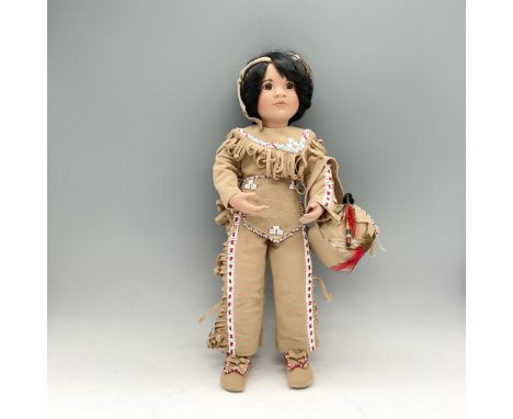 Part of the Georgetown Collection we have another meticulously created doll representing the Great Plains Native group. Dress