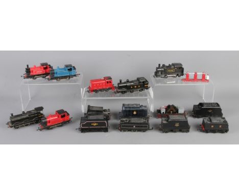 A collection of seven OO Gauge (1/76 Scale) locomotives and assorted tenders, to include: Tri-ang R355 Industrial Nellie Tank