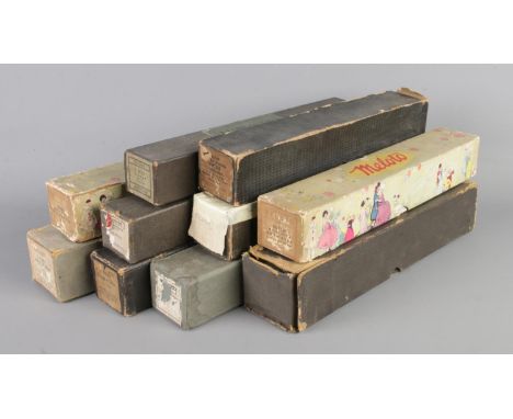 Ten Victorian full scale Pianola rolls, all boxed offer a great variety of music, including 01644 Rouge et Noir, Metrostyle G