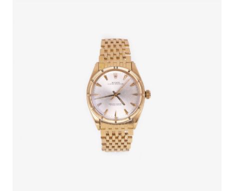 Rolex - a gentleman's 18 carat yellow gold Oyster Perpetual Superlative Chronometer wrist watch, 28mm circular baton dial wit