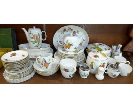 A collection of Royal Worcester Evesham dinnerware and teaware