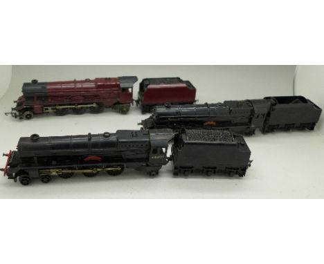 Three Hornby model steam locomotives, Princess Elizabeth, Princess Victoria and one other