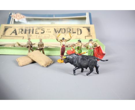 Boxed Vintage Model Figurines, including 'Armies of the World', 'Hellenic Palace Guards and 'Plaza de Toros de la Capital&nbs