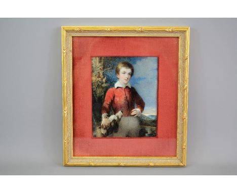 Adolphe de Lattre (1805-1854) 19th Century Portrait Miniature, depicting a young gentleman, signed lower right, approx 11 x 1