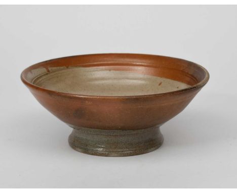 Richard Batterham (1936-2021)a large salt-glaze stoneware tazza,unsigned28cm. diam.11cm, high   ProvenanceThe Estate of Richa