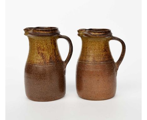 Richard Batterham (1936-2021)two salt-glazed stoneware jugs,unsigned22.5cm. high (2) ProvenanceThe Estate of Richard Batterha