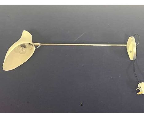 A '202 One Arm Sconce' wall light, designed in 2002 by David Weeks for David Week studio, the painted aluminium shade suspend