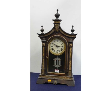 An early 20th century mantel clock, the painted dial signed Seikosha, Tokyo, Japan, showing Roman numerals and twin winding h