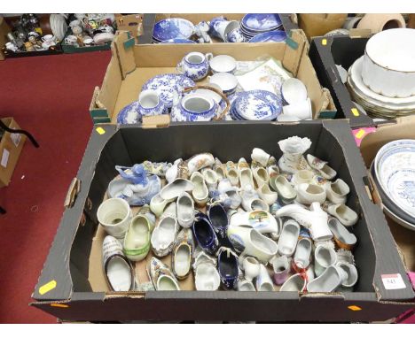 A large collection of ceramics, to include a Japanese blue and white prunus part tea service, Portmeirion Botanic Garden patt