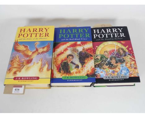 JK Rowling, Harry Potter &amp; The Order of the Phoenix UK first edition 2003, The Half Blood Prince Uk first edition 2005, a