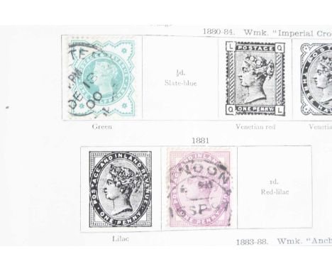 A New Ideal Album for the Postage Stamps of the World 1840-1936 Vol I British Empire, the sparse contents to include 1880-84 