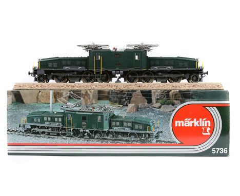 An impressive gauge 1 Marklin I Electric Locomotive (5736). A Swiss 1-D-D-1 ‘Crocodile’ Electric Locomotive, RN 13254. In dar