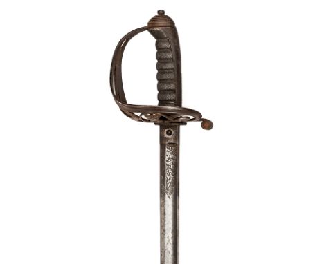 A Vic 1827 pattern rifle officer’s sword, very slightly curved, fullered blade, 32”, by Firmin & Sons 153 Strand London, etch