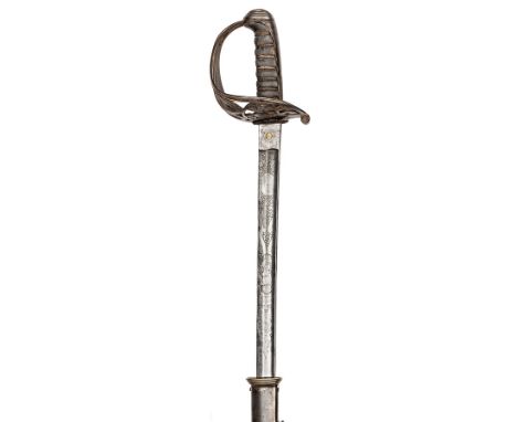 A Crimean War period, officer’s sword of the Grenadier Guards, slightly curved, fullered blade 34½” by Wilkinson, no 6152 (fo