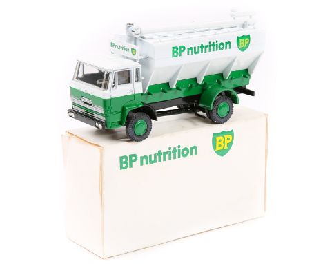 Another Lion Car BP Promotional vehicle. A DAF 2 axle rigid truck with hopper style rear body, in white and dark green “BP nu
