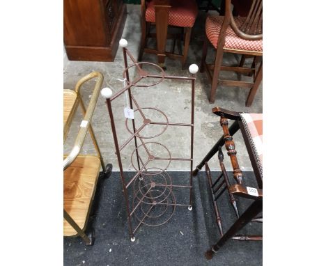 1950S KITCHEN SAUCEPAN STAND 
