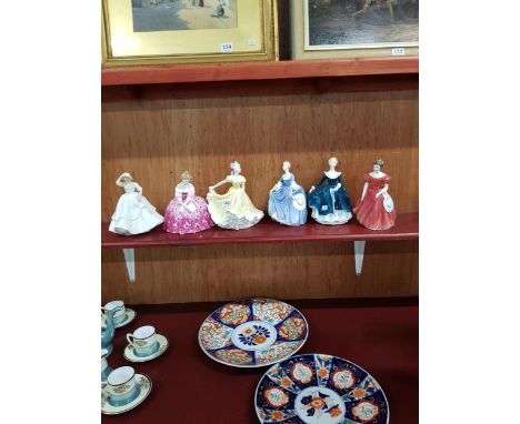 SHELF LOT OF DOULTON FIGURES 