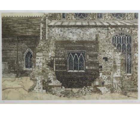 VALERIE THORNTON (1931-1991). “Cley”. Coloured lithograph; signed &amp; dated ’75, titled, &amp; numbered 55/70 lower margin;