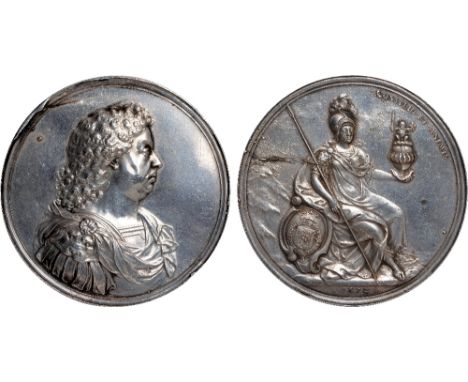 Commemorative Medals, British, John Maitland, Second Earl and First Duke of Lauderdale (1616-1682), silver medal, 1672, by Jo