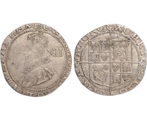 British Coins, Charles I, shilling, Tower mint, group B, type 1a, mm. castle/castle (over negro’s head) (1627-1628), crowned 