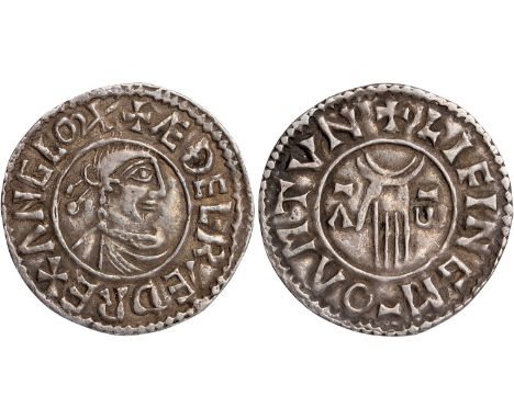 British Coins, Aethelred II (978-1016), penny, first hand type (BMC IIa), Northampton, Lifinc, diademed bust r., rev. LIFING 