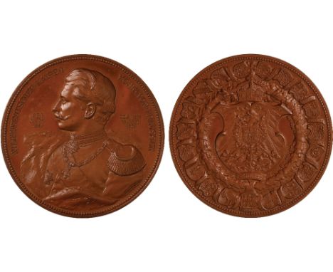 Commemorative Medals, Foreign, Germany, Prussia, Wilhelm II, Accession, copper medal, 1888, by Heinrich Schwabe for Lauer, un