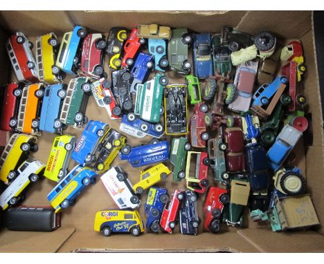 A Quantity of Diecast Model Vehicles, by Corgi, Dinky, Matchbox and other, VW Camper vans noted, all loose.