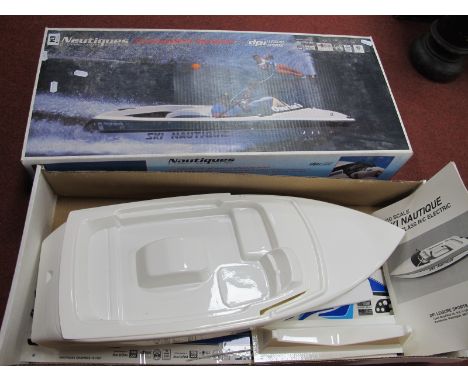 A 1:10th Scale R/C Electric Mode Ski Nautique Tournament Ski Boat, by DPI Leisure Sports, part assembled with motor unchecked