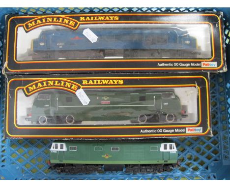Two Mainline "OO"Gauge/4mm Boxed Diesel Locomotives, A Class 42 BR green Bo Bo R/No D824 (good /good box), plus a (Co-Co) Cla