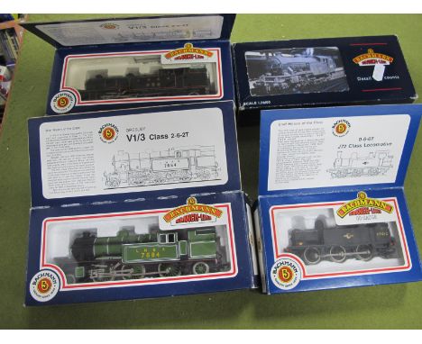 Four Bachmann 'OO' Gauge/4mm Boxed Tank Steam Locomotives, Ref No 31-600 Class V3 2-6-2 L.N.E R green R/No 7684, very good bu