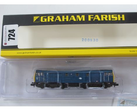 A Graham Farish 'N' Gauge #371-112A class 31/1 Locomotive, R/No 31131, BR blue livery, cased.