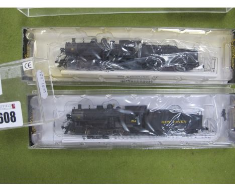 Two Bachmann Spectrum 'N' Gauge Cased U.S.A Outline Steam 2-8-0 Tender Locomotives, Ref No's 81159 "New York Central" and 811