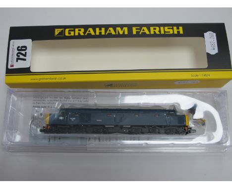 A Graham Farish 'M' Gauge #371-184 Class 40 'Aureal', BR blue livery, cased.