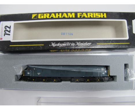 A Graham Farish 'N' Gauge #371-586 Class 46 Diesel 46053 R/No, BR blue livery, cased.