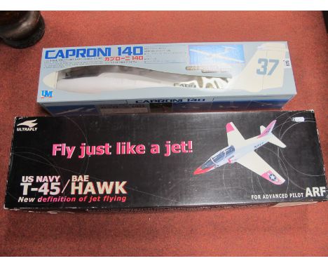 Ultrafly Battery Operated RC Model Aircraft Kit-Bae Hawk, including motor decals, literature, together with a union model 1:1
