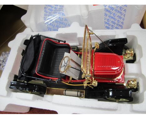 A Franklin Mint 1:16th Scale Diecast Model 1911 Stanley Steamer, with tag, not literature, boxed.