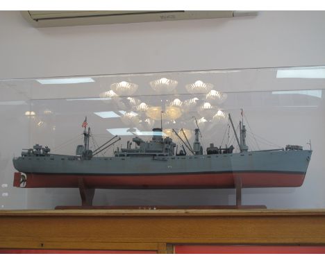 An extremely well built working model of The Liberty Ship " SS Francis J. O'Hara" Plastic &amp; wood construction. Fitted wit