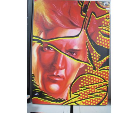 Wally West is The Flash Limited Edition Canvas Print, by Sheffield Artist Mute.57cm x 77cm