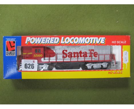 A 'HO' Gauge 'Life Like' Boxed GP38 Diesel Locomotive, Ref No 8067 Santa Fe livery, R/No 3560 very good (appears unsed), very