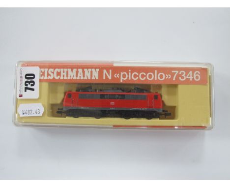 A Fleischmann Piccolo # 7346 'N' Gauge Class BR 111 113-5, in the red of the DB, pantographs to roof, cased.