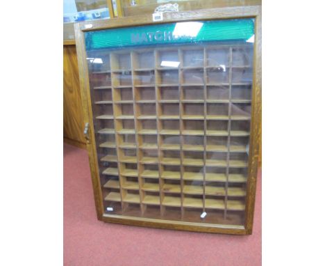 A Wooden Construction Glass Fronted Display Cabinet, suitable for displaying seventy seven Matchbox 1-75 series models or sim