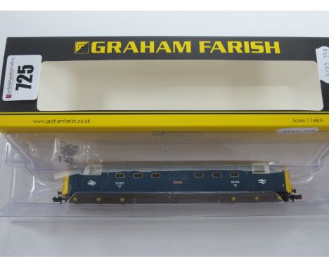 A Graham Farish 'N' Gauge # 371-288 Class 55 'Tulyar' R/No 55015, BR blue livery, cased.