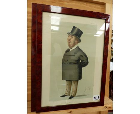 EIGHT VINTAGE VANITY FAIR PORTRAIT PRINTS OF STATESMEN AND SOCIETY GENTLEMEN, UNIFORMLY FRAMED.  35.5 x 25cms (8).