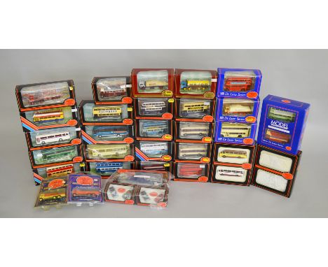 32 boxed and carded EFE miniature diecast vehicles in 1:76 scale, predominantly Public Service Vehicles although does include